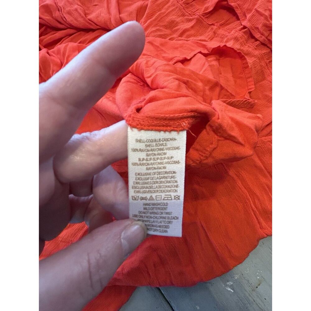 FREE PEOPLE Poppy Red Spell on You Embroidered Mini Peasant Boho Dress Sz XS - Picture 12 of 14